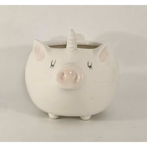 Arlington Design Pigicorn Mug with Legs Pig Unicorn Piggy Pot Planter Cup - Picture 7 of 11